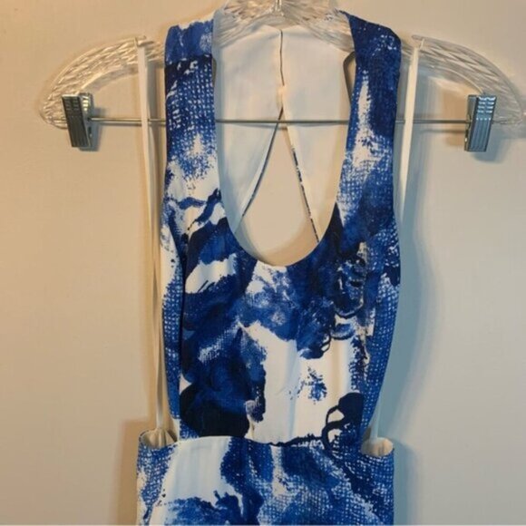 Aritzia Talula Peekaboo Maxi Dress Blue White XS - Picture 11 of 12